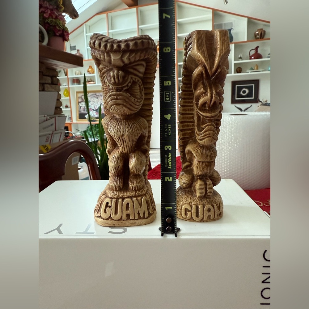 Guam Tiki Statue Set - Brown - Picture 7 of 7